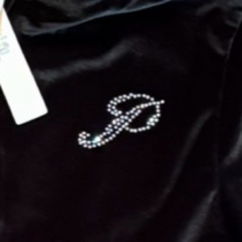 Victoria’s Secret Pink Black velour cropped zip up hoodie - Picture 3 of 4